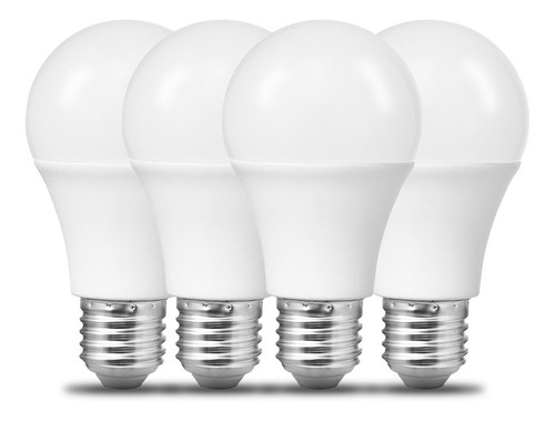 Imagen 1 de 10 de Lampara Led Rosca Comun E27 7w 6000k 3500k 220v Pack X4 Foco