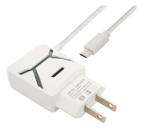 Cargador Universal Carga Rapida Cable C Doble Entrada Usb 