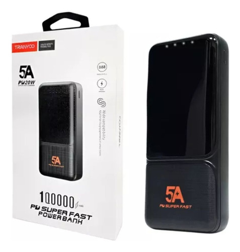 Cargador Portatil Powerbank Carga Rapida 2 Usb + 1 Tipo C 5a