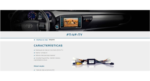 Imagem 6 de 6 de Interface Desbloqueio Tela Corolla Hilux 2015 2016 2017 2018