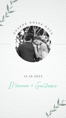 Save The Date Arte Virtual Digital - Pré Convite Casamento