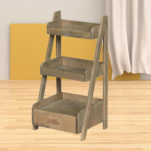 Casa De Muñecas Miniatura Flor Soporte 3 Niveles De