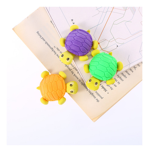 Lápiz De Borrar Con Forma De Tortuga, 12 Unidades, Regalo Pa