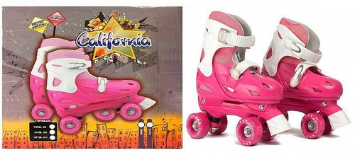 Patínes 4 Ruedas Bota Rosa Patin Del Talle 37 Al 40 Outlet