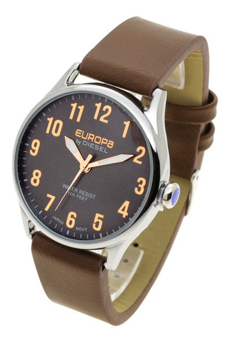 Reloj Europa By Diesel Hombre 4001 - Eco Cuero Metal Wr30