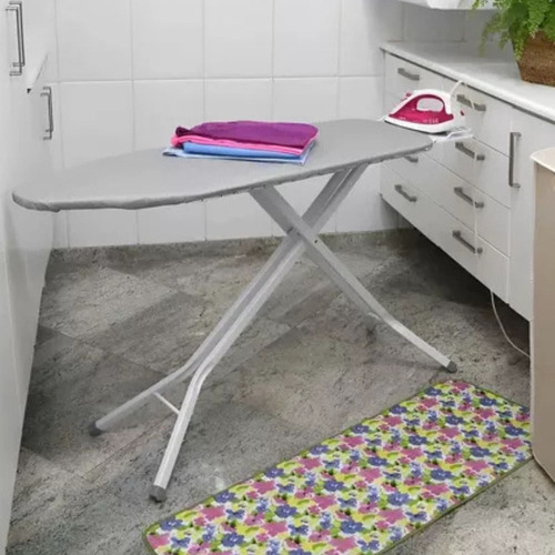 Forro Capa Tábua Passar Térmico Com Espuma 130x40cm Cinza
