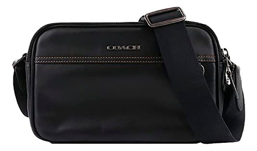 Bolso Bandolera Graham Marca Coach Negro De Cuero Original