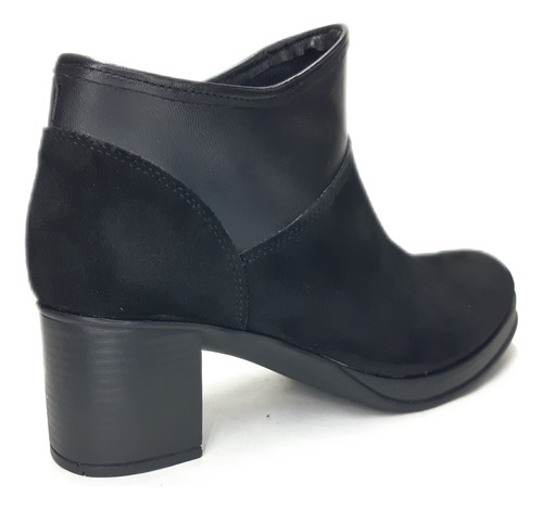 Botas Botinetas Cuero Mujer Plataforma Tacón Livianas Moda
