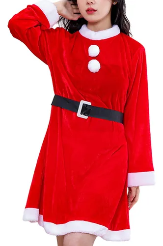 Vestido Navideño De Papá Noel, Disfraz Navideño Sin Chal