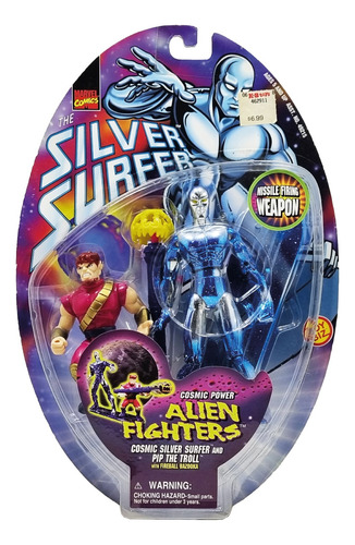 Toy Biz 1998 - Silver Surfer - Cosmic Silver Surfer And Pip