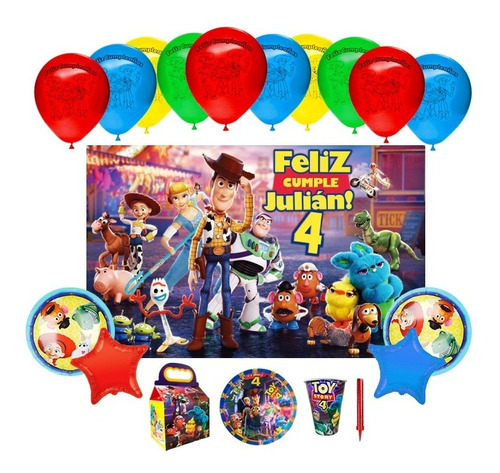 Toy Story Kit De Fiesta 30 Niños Dulceros Platos Fiesta