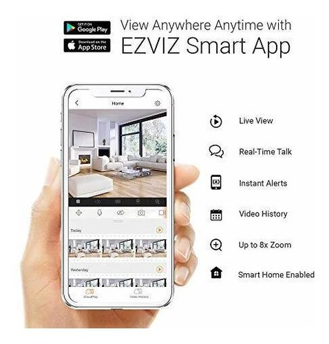 Imagen 6 de 8 de Cámara Con Foco Seguridad Wifi, 1080p Sirena Audio Ezviz