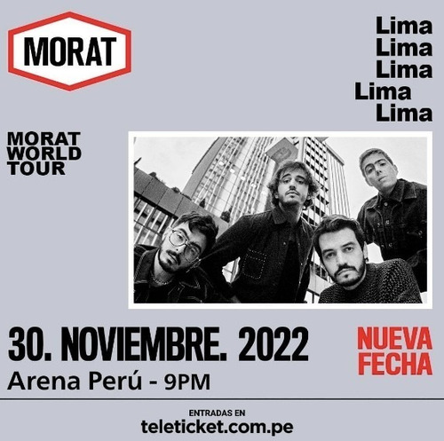 Imagen 1 de 2 de Morat En Lima - Preferencial