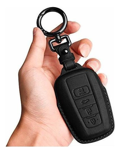 Tukellen Para Toyota Key Fob Cover De Cuero Genuino Con 