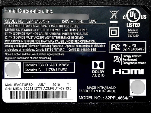 Tira Leds Original Philips 32pfl4664/f7 Uduled0gs088 (Usado)