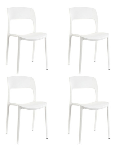 Silla De Diseño Nina X4 Unidades