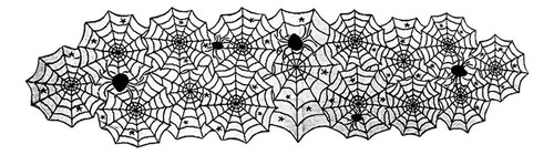 Zy Mantel Individual Calavera Estilo Halloween Encaje Negro