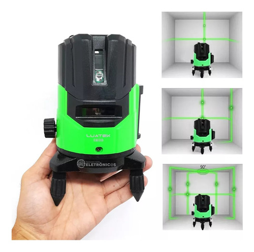 Nível Laser Verde 5 Linhas Base Giratória 360º 6 Pontos 5mts