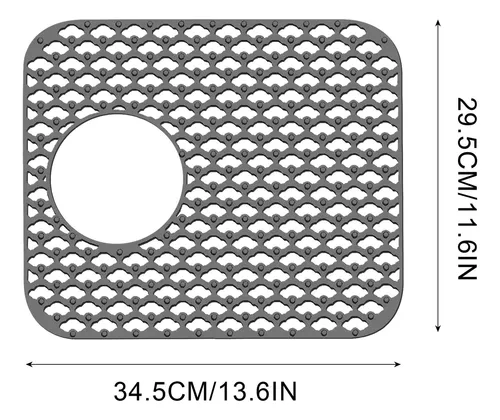 Alfombrilla fregadero silicona 31x27cm colores aleatorios 1 Pcs