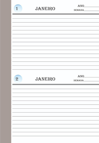 Imagem 1 de 4 de Miolo Digital Agenda 2 Dias Por Paginas A4 21x29cm