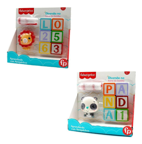 Kit Brinquedo Amiguinhos Bebê Leão E Panda Fisher Price