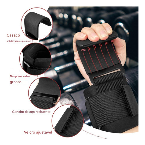 Straps Gancho Gancho De Pulso Para Treinamento Físico Um Par