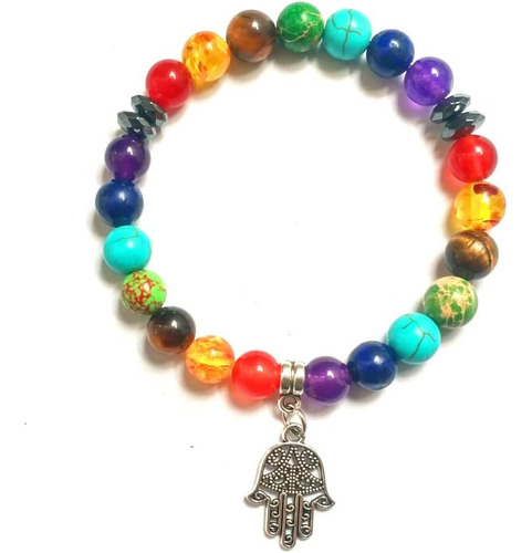 Moosu Pulsera De Cuentas De Siete Chakras De Moda Natural Ca