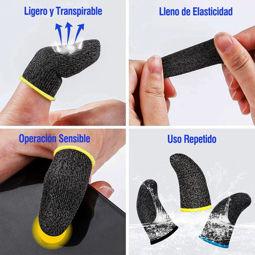 Guantesitos Dedos Dedos Fundas Gamer Touch Multicolor, 32 Un