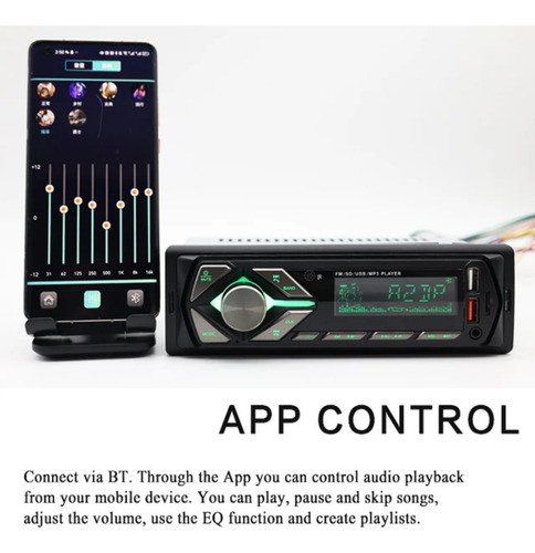 Reproductor Mp3 Con Bluetooth Usb, Radio, Aux 