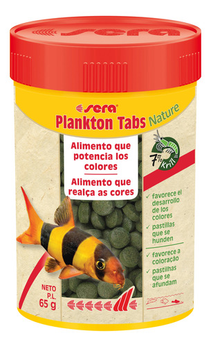 Sera Plankton Tabs Nature 65gr Comida Fondo Botias Plecos