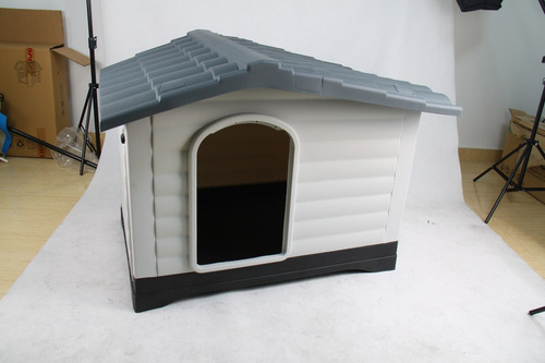 Casa Térmica Para Perro Mascota Resistente 111x84x80cm 10129 Color Gris Oscuro