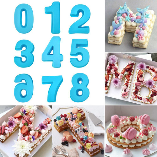 / Molde De Silicona Con Números Para Tartas, Molde Para