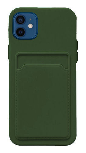 Estuche Protector Para iPhone 12 Wallet Green