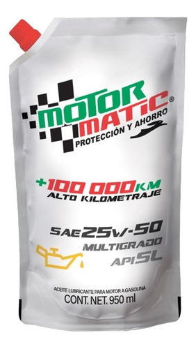 Aceite Para Motor Sae 25w-50 Motor Matic 0.950 L