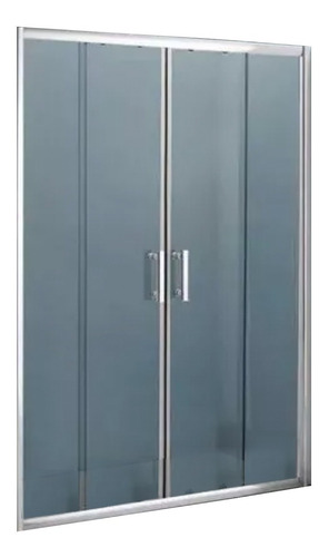 Mampara Baño 4 Hojas Vidrio Incoloro Templado 140 X 190