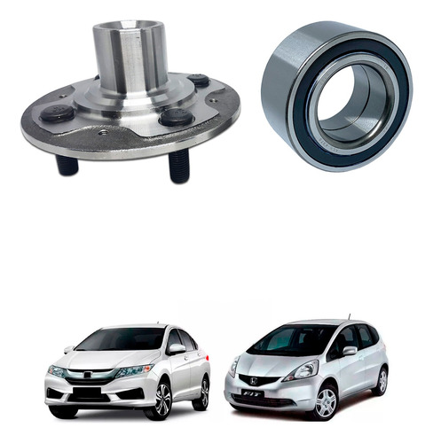 Cubo Roda Dianteira + Rolamento Honda New Fit City 1.5 S/abs