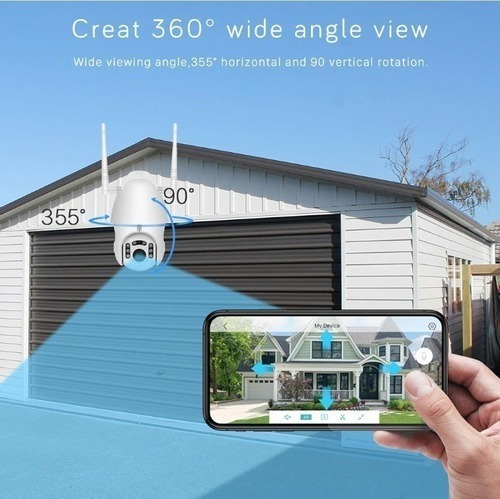 Imagen 6 de 7 de Pack X2 Cámara Infrarrojo Impermeable Wifi Hd 2 Antena Icsee