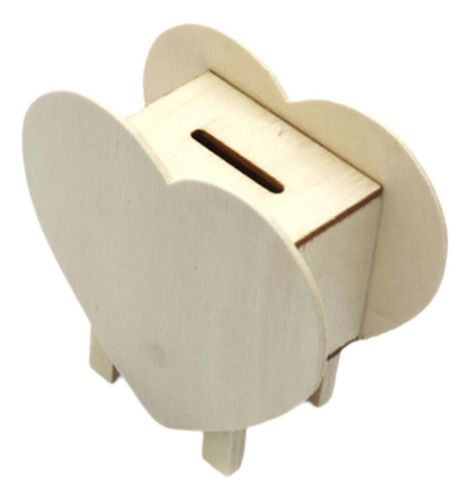 Hucha De Madera Sin Terminar, Tarro De Ahorro 11cmx10cmx5cm