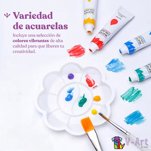 Set Arte Infantil Dibujo Maletin Madera Valija Pintura X 130
