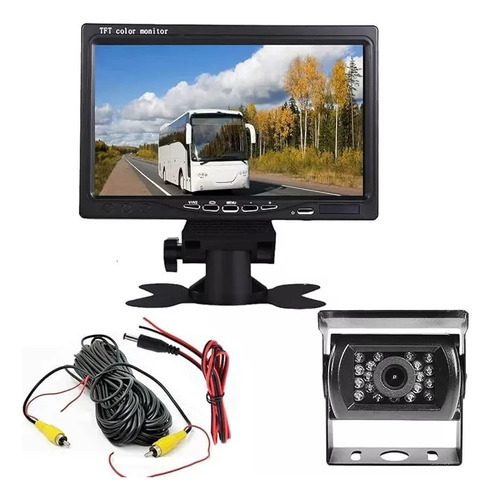 Kit 24v Cámara Camion/bus + Monitor 7 + Rca 20 Metros