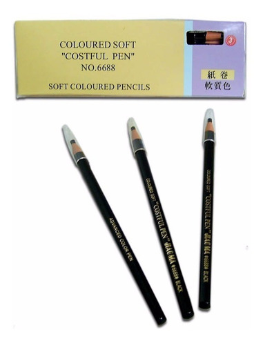 Delineador Lapiz T/crayon,negro/gris/marron X 2