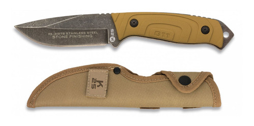 Cuchillo K25 Stone Finishing + Funda Tactico 10cm Hoja Caza