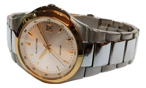 Reloj Eurotime Ultrafino De Mujer Cristal Zafiro 50 Metros