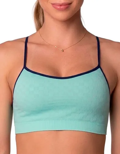 Top Fitness Feminino Selene Sem Costura Alça Fina Academia Verde Liso G - 42 A 44