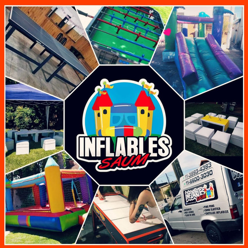 Imagen 1 de 5 de Alquiler Castillo Inflable, Metegol, Puf Livings, Tejos,