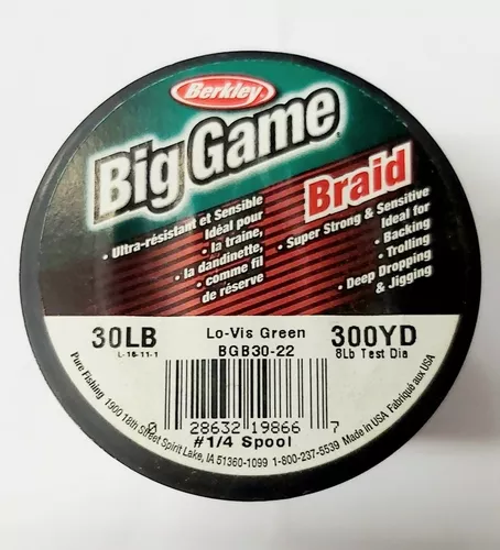 Multifilamento Berkley Big Game 30 Lb X 274 Mts Usa