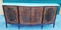 Comprar Aparador Antiguo Estilo Francés Luis Xv Mármol Y Marquetería