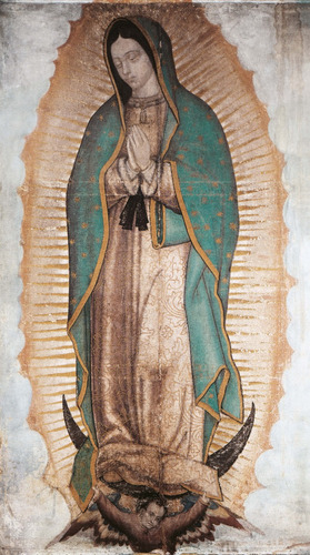 Virgen De Guadalupe Imagen Cuadro Canvas Bastidor 35x60cm