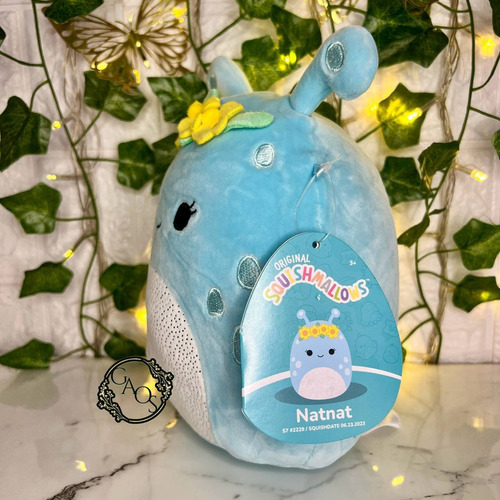 Squishmallows Natnat Alien Con Flores Peluche 20cm Jazwares
