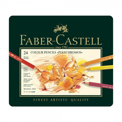 Lapices Faber Castel Polychromo X 24 Lata Verde